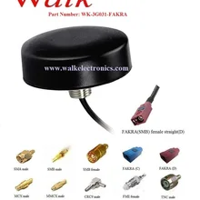 FAKRA женский прямой RG174 кабель IP67 наружная 3g антенна, высокий коэффициент усиления винтовое крепление GSM 3g автомобильная антенна