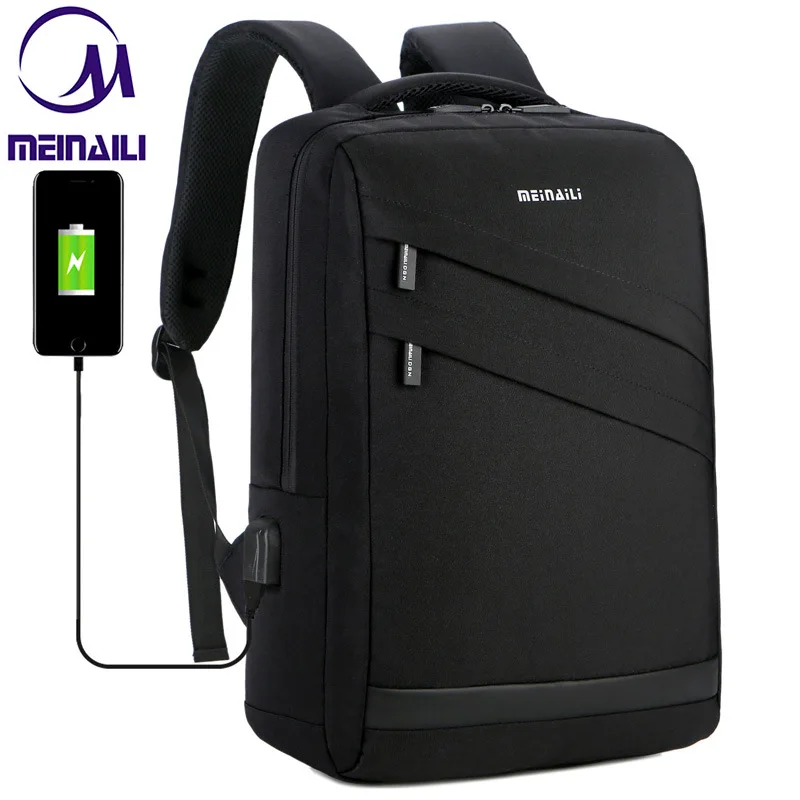 

Business Laptop Backpack 14 15.6 inch Fashion Men Travel Back Pack Multifunction Nylon School Black Bagpacks For Teenagers