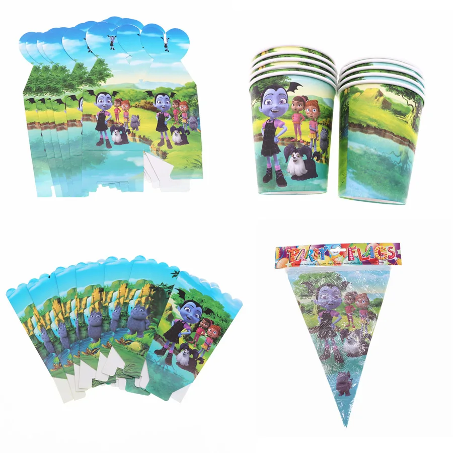 

Vampire girl Theme Cup Disposable tableware birthday Wedding decoration Party supplies for baby shower