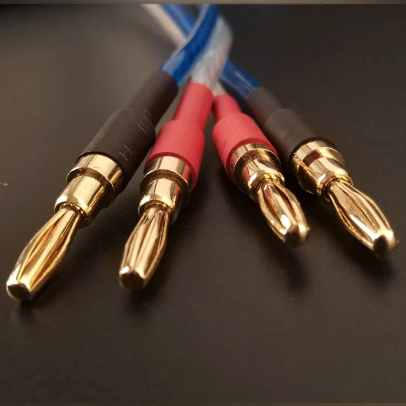 FIHI 12 DIY аудиокабель Hifi для динамиков с 2 вилками типа банан на проводные