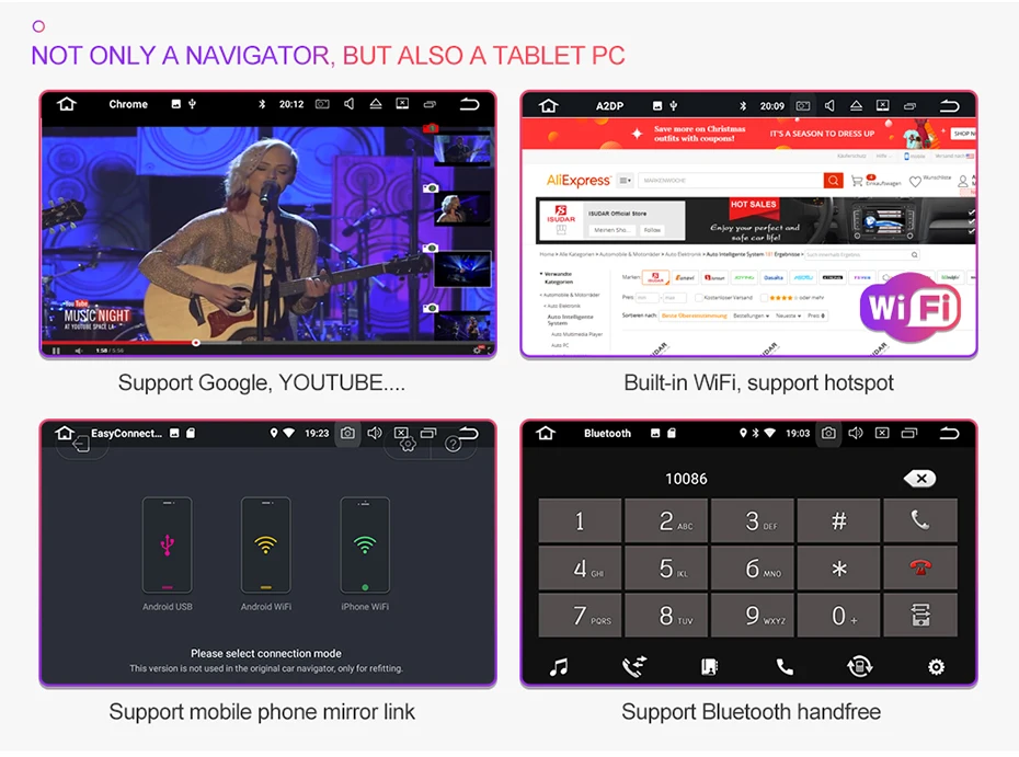 Sale Isudar H80 Car Multimedia player Android 8.0 2 Din Autoradio For Fiat/Ducato/Peugeot/Boxer/Jumper For Parrot Voice Control DSP 23