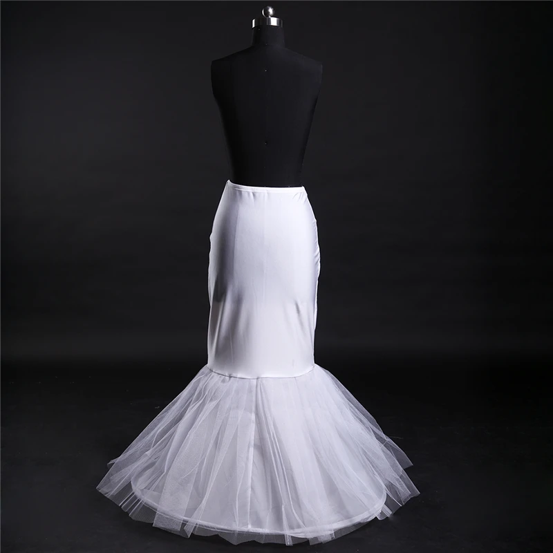 Wholesale Price 1 Hoop Bone Elastic Waist Petticoat For Bridal Mermaid Wedding Dress Crinoline Slip Underskirt in Stock Fast