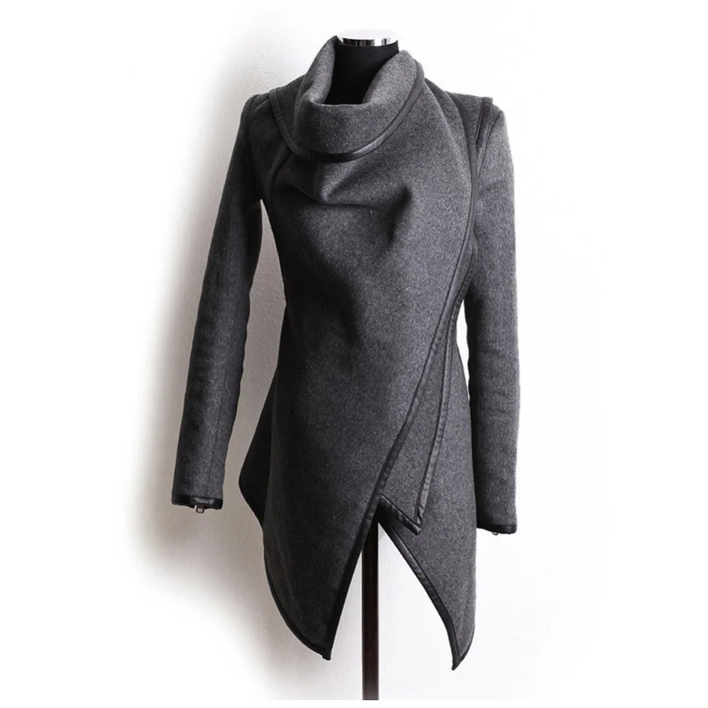 Online Buy Wholesale Women Peacoat From China Women Peacoat 2016 Women's Warm Wool Slim Asymmetric Trench Parka Peacoat Jacket Overcoat Coat(China (Mainland - Online Buy Wholesale Women Peacoat From China Women Peacoat