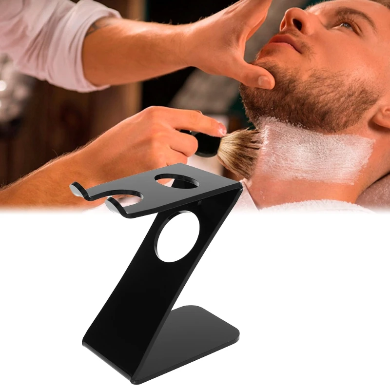 1 Pc Men Shaving Stand Plastic For Straight Razor Shavor Brush Holder