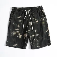 Летние шорты мужские повседневные шорты пляжные обшитые мужские шорты быстросохнущие камуфляжные Бодибилдинг пляжные шорты 5216