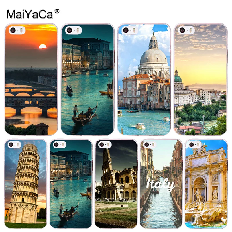 

MaiYaCa Landscape of Italy Printed Colorful Cute Phone Accessories Case for Apple iPhone 8 7 6 6S Plus X 5 5S SE 5C 4 4S Cover