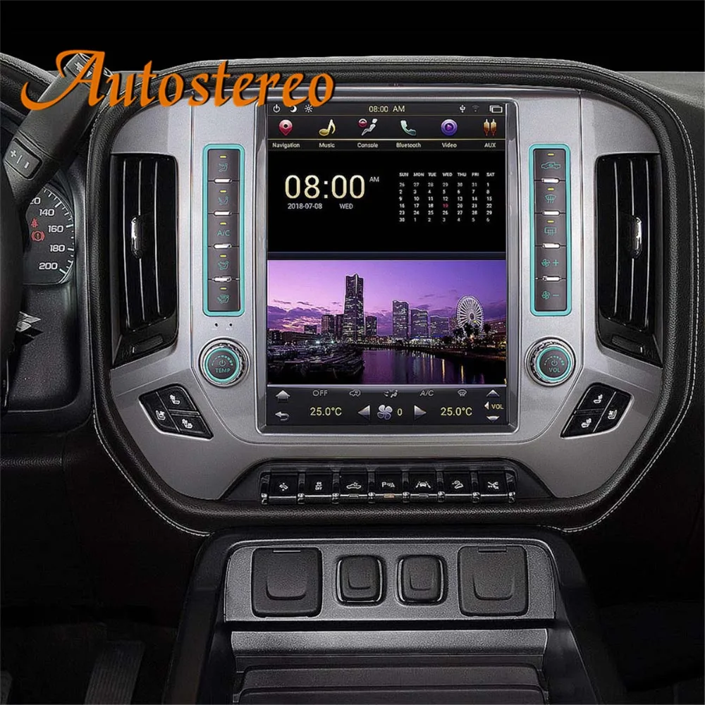 Flash Deal Android 8.1 Tesla style Car GPS Navigation For GMC SIERRA 2015+ headunit stereo multimedia radio tape recorder satellite radio 1