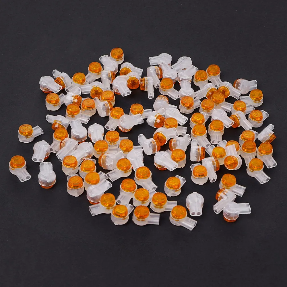 

100Pcs UY2 K2 Connector Grease Filling Butt Wire Line Terminal Connectors