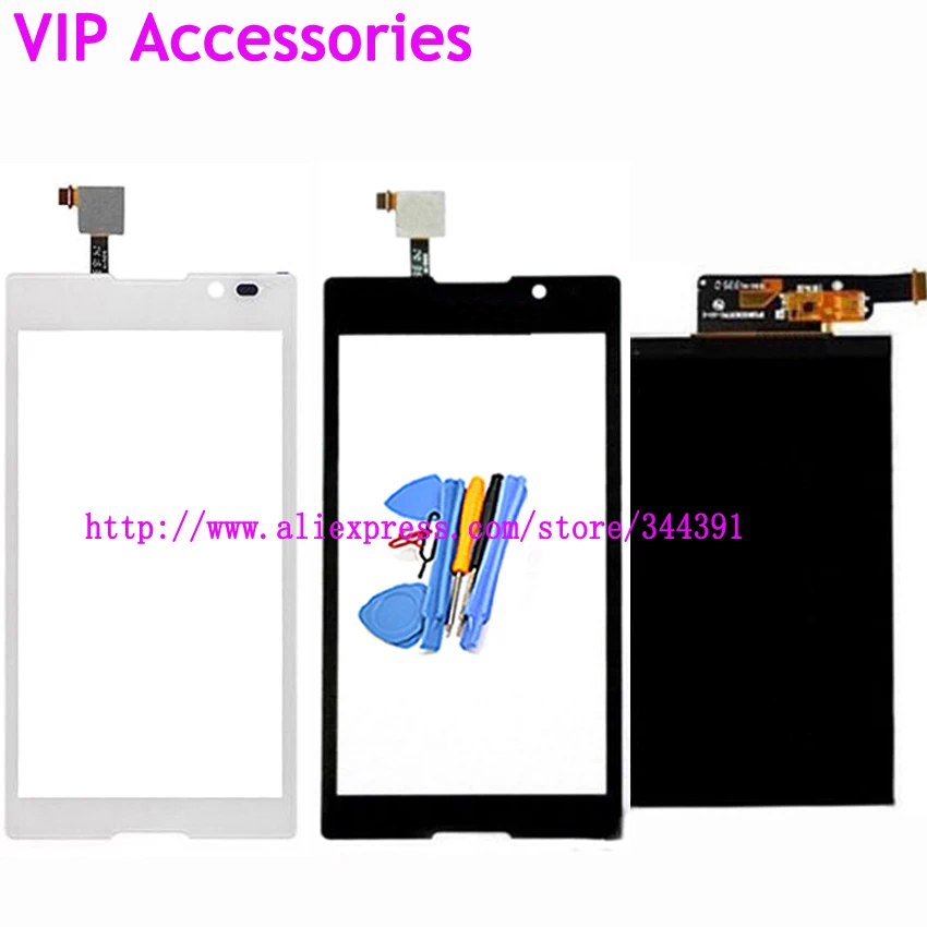 Original S39 LCD Display Touch Screen For Sony Xperia C Dual S39h S39 C2304 C2305 LCD