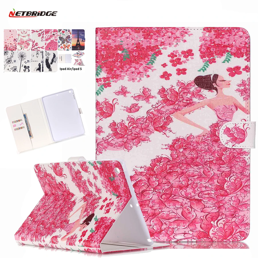 

Air Case For Apple Ipad Air 2 Case Ipad 6 9.7 Inches PU Leather Stand Holder Protect Shell Folio Flip With Wallet Pocket Smart