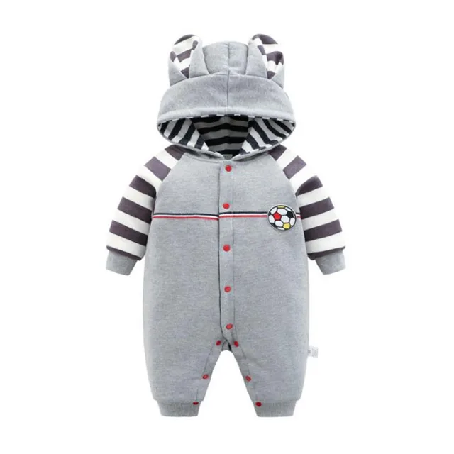Unisex Baby Winter Clothes Cotton Hooded Jumsuit Baby 3 12 Months Full
