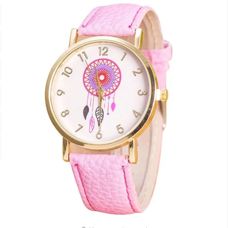 МОДНЫЕ ЖЕНСКИЕ НАРЯДНЫЕ часы quarzt с рисунком Ловца снов relojes mujer повседневные из