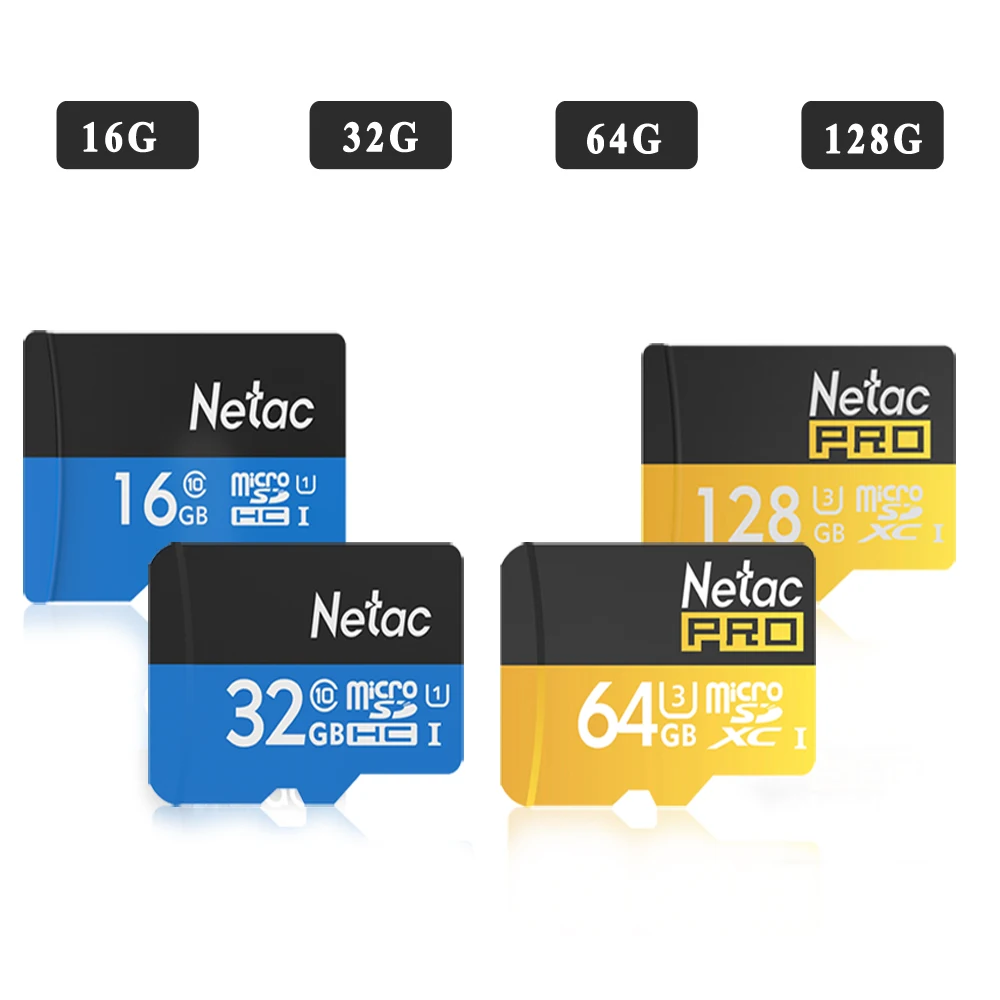 Netac P500 Class 10 16 г 32 г 64 г 128 г Micro SDHC карты флэш-памяти TF карты хранения данных UHS-1 высокое Скорость до 80 МБ/с. TF карты