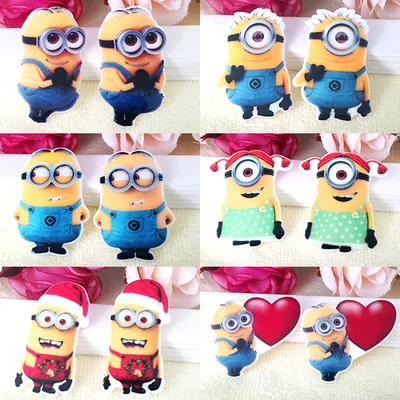 

Yellow People Mixed Resin Charms For Rubber Band Hair Pin Brooch Decoration 10PCS