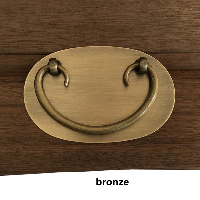 Xipeiyi Chinese Antique Ellipse Brass Handle Knobs Retro