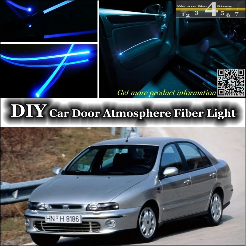 Внутренний светильник окружающей среды, настроенный атмосферный волоконно-оптический светильник s для Fiat Marea/Marengo, освещение внутри двери, не EL светильник