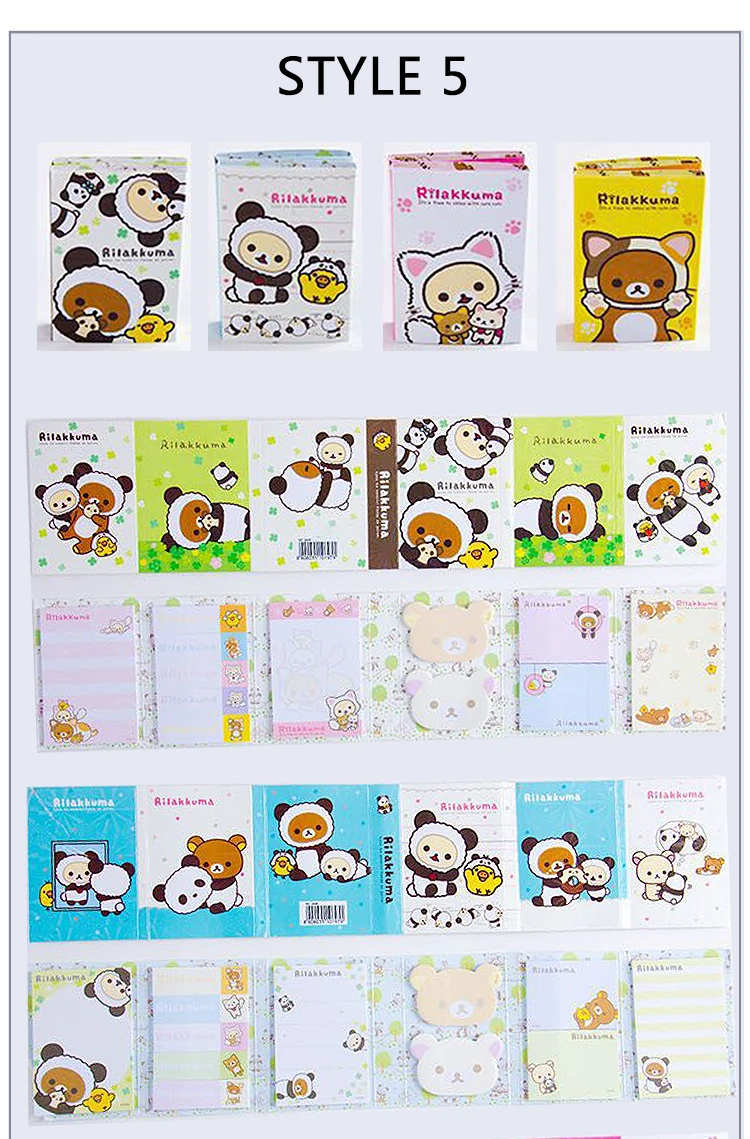 CXZY 6 складной Rilakkuma Тоторо Мелодия Лондон Единорог sticky note kawaii индекс блокнот планировщик милый стикер офис список 3B832