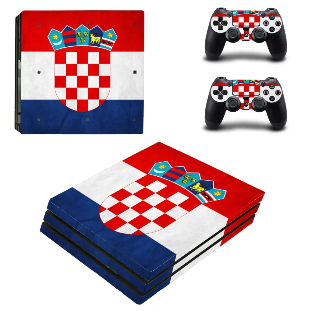 Республика Хорватия PS4 Pro Наклейка для консоли Sony PlayStation 4 и 2 контроллера Кожа