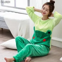 Зима Большие размеры толстые фланелевые большой пижамы женские XS-5XL женский набор коралловый флис большой пижамные комплекты для 140 кг