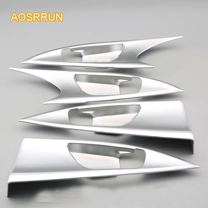 AOSRRUN внутренняя дверная чаша из углеродного волокна Украшена декоративной рамкой крышки автомобильные аксессуары для Honda Civic 10th