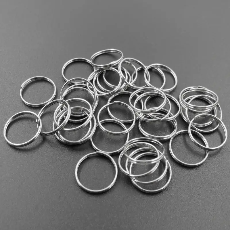 1000pcs 0.7mm*14mm Stainless Steel Jump Rings Double Loops Split Rings