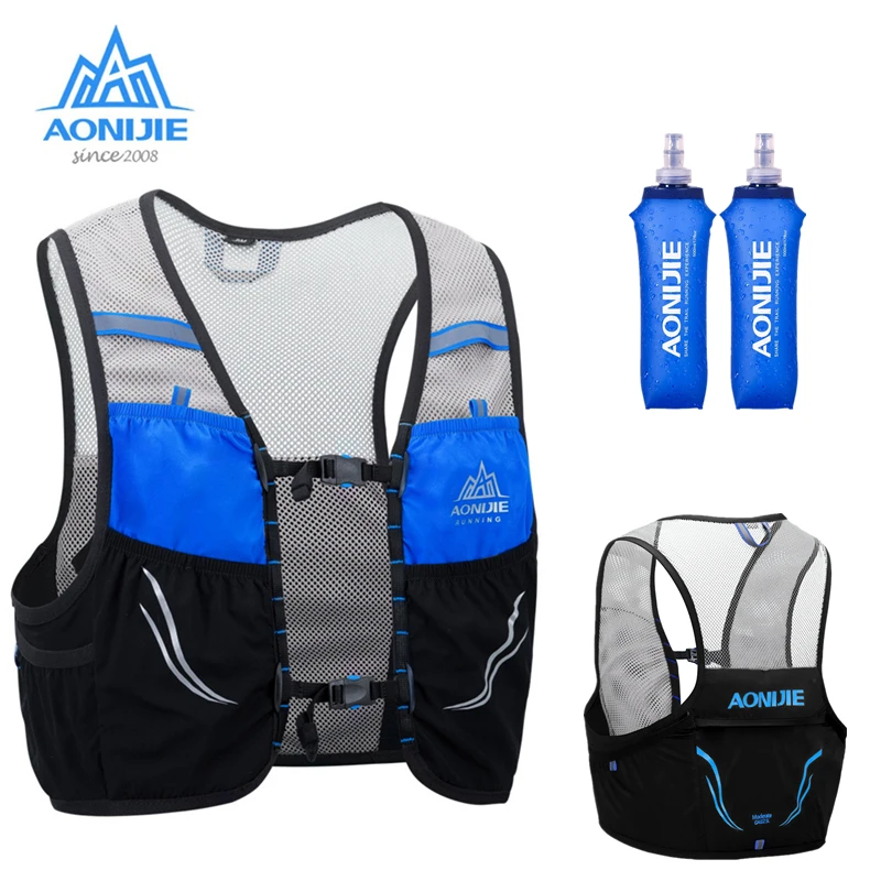 AONIJIE Men Women Running Vest Pack 500ml Soft Water Bottle Lightweight