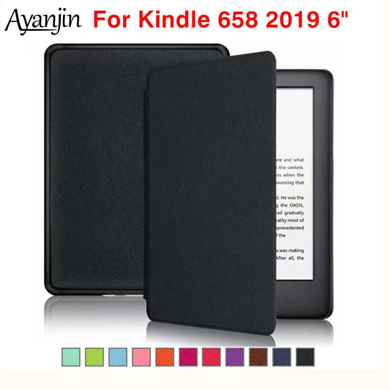 

hot Released PU Leather Flip ebook Case For Amazon Kindle 658 Auto sleep e-reader Cover For All-New Kindle 2019 6.0 inch+Stylus