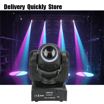 

Light Strip On Head Disco Led 30W Gobo Moving Head Light Color Image Wheel Good Use for HomeParty Disco KTV Night Club Show Time