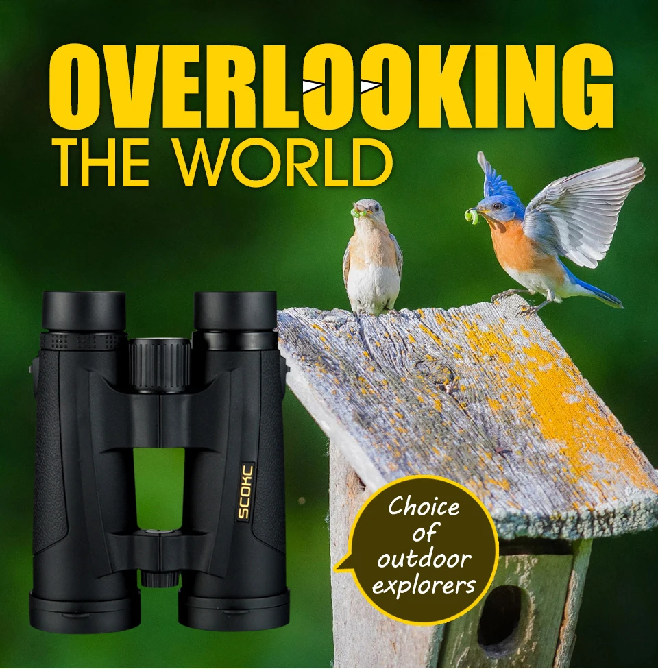 Compactos para Observação de Aves à Prova Telescópio para Viajar Scokc Binóculos Dwaterproof Água Bak4 Nitrogênio Preenchido Caça Birding 8x42 10 aves à prova dwaterproof água bak4 nitrogênio