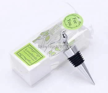 

Free Shipping 10box /Lot Wedding Favor Gift Box Love Bird Wine Bottle Stopper Gift box
