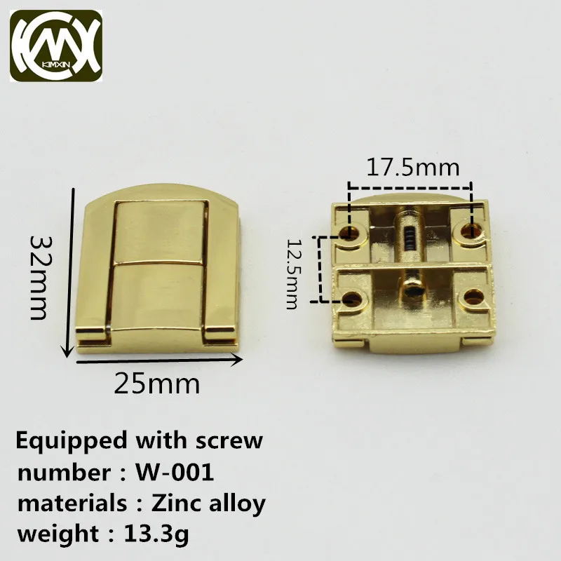 

KIMXIN Hardware factory sell Special lock for woodworking Wooden box lock Zinc alloy fastener Equipped with screw W-001