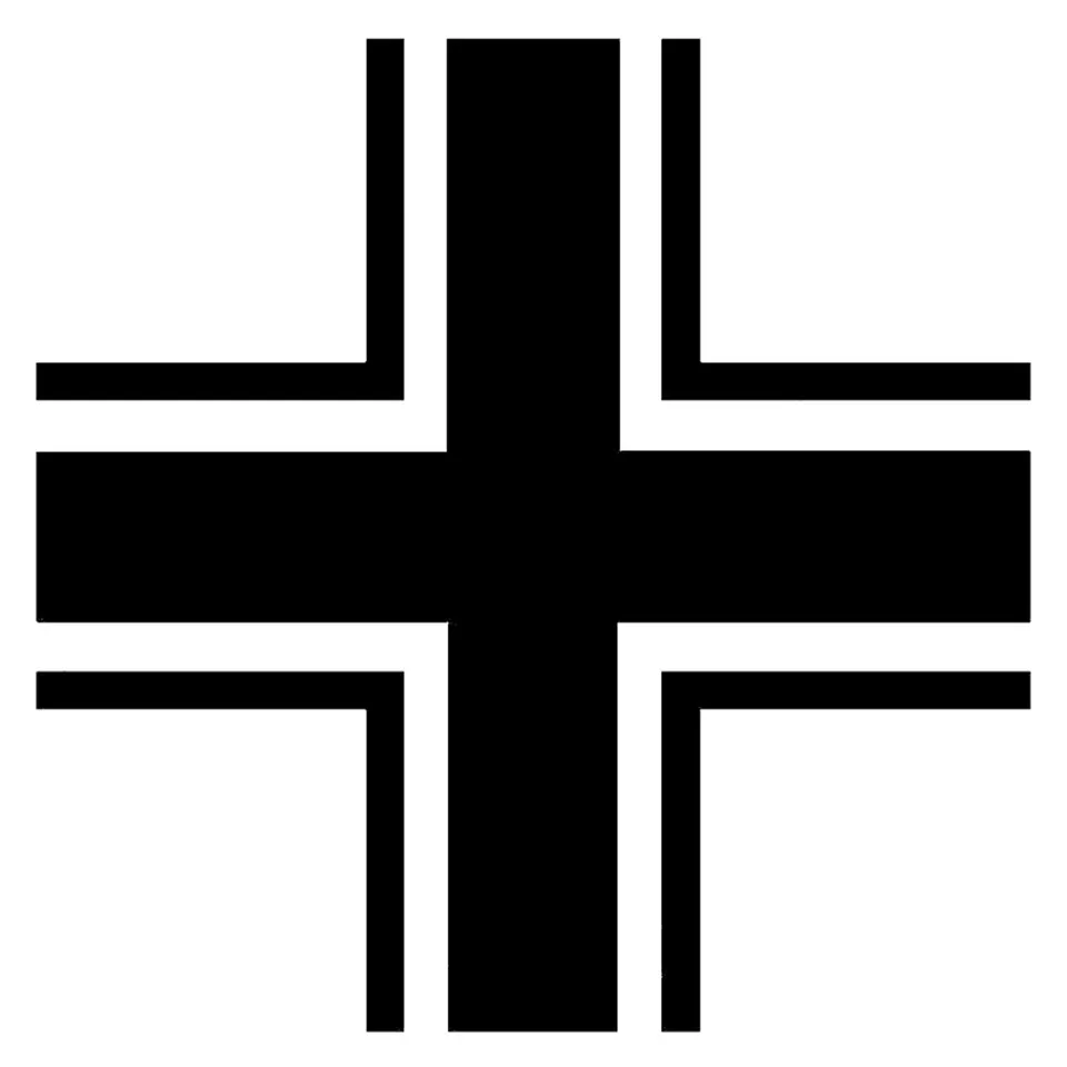 15cm15cm Luftwaffe Cross Fashion Car Sticker Decoration Vinyl Decal  (5)