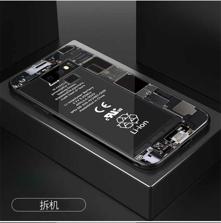 Painted Glass Case For Samsung galaxy note 9 Case Tempered Glass Silicon Protective Cover Cases For Samsung note 8 s9 s8 plus (2)
