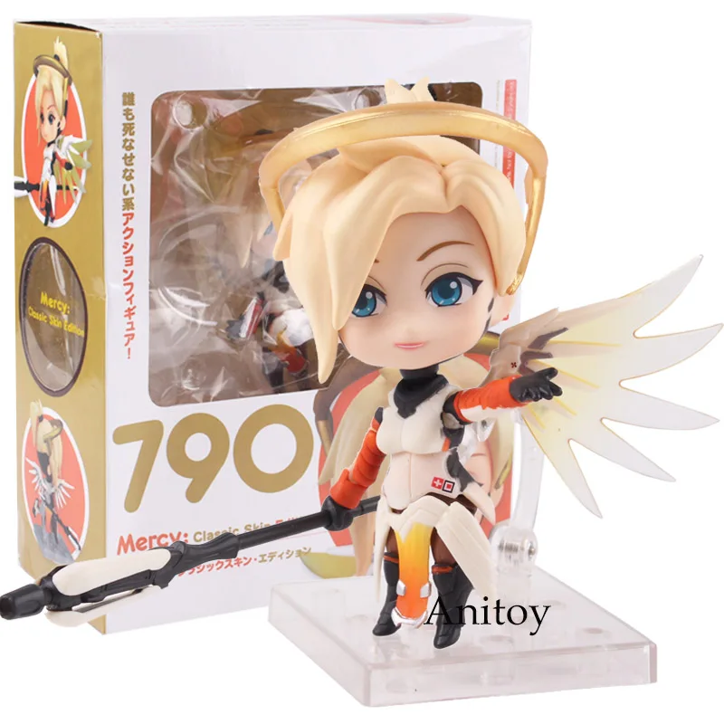 Nendoroid 790 Mercy Classic Skin Edition ПВХ Мерси фигурка Коллекционная модель игрушка кукла - Цвет: A-withbox