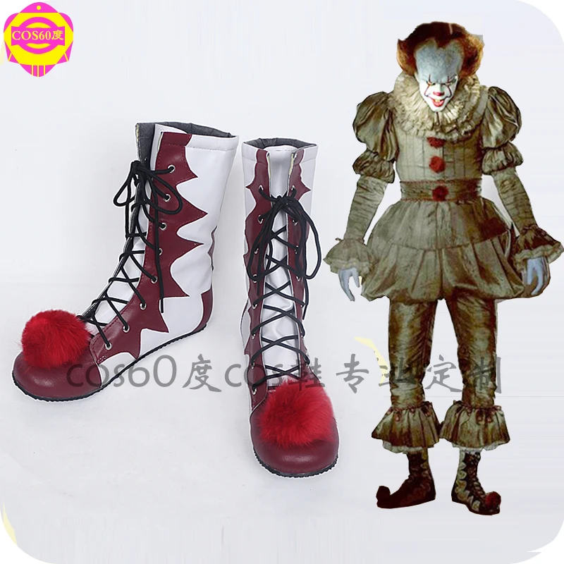 Stephen King's It Pennywise одежда для Клоуна Костюм Мужские и женские сапоги для костюмирования на Хэллоуин