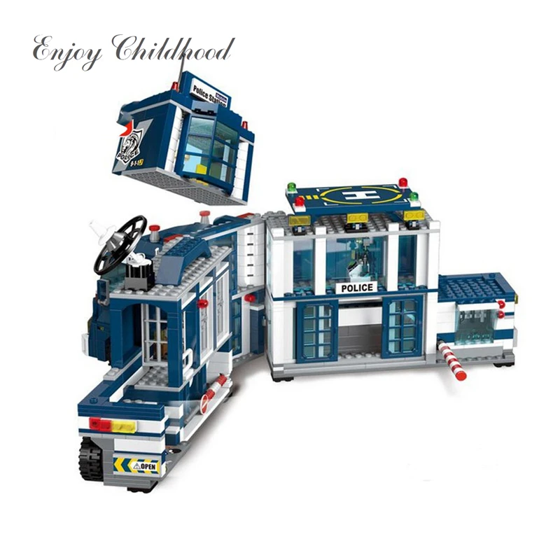 Building Block City Police 2 en 1 Comisaria móvil 7 figuras 951 piezas ladrillos Educativos juguete Legoings Juguetes Educativos Building Block City Police 2 en 1 Comisaria móvil 7 figuras 951 piezas ladrillos Educativos juguete Legoings Juguetes Educativos