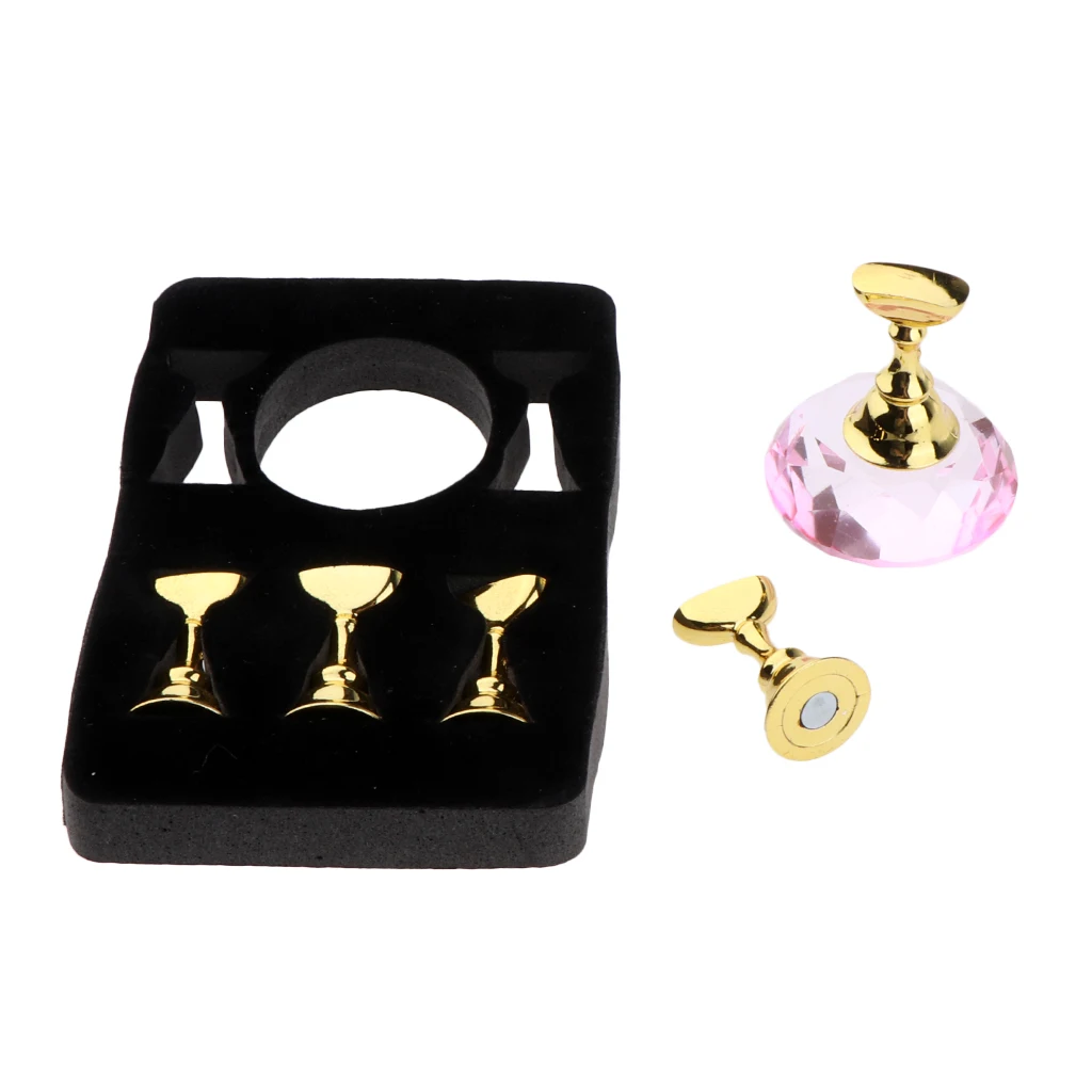 Magnetic False Nail Tips Holder Stand Nails Display Manicure Tool for Nail Art Practice Painting/Drawing and Displaying