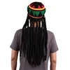 Jamican-Sombrero Con Rasta para hombres y mujeres, peluca de rastas Bob Marley caribeño, accesorio de traje de lujo, gorro de punto Unisex ► Foto 1/6