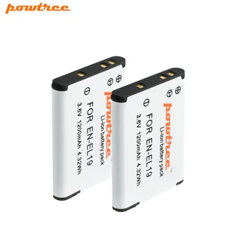 

2PCS 3.6V 1200mAh AKKU EN-EL19 EN EL19 ENEL19 Battery For Nikon S2500 S2600 S2700 S3100 S3200 S3300 S3500 S4100 S4150 S6500 L15