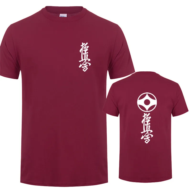 

Kyokushin Karate T Shirt Men T Shirts Short Sleeve O-Neck Cotton Mans Kyokushin Tshirt Tops Mans T-shirt OT-602