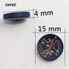 SHINE 50PCs Wood Sewing Buttons Scrapbooking Two Holes Laser Technology Flower 15mm Dia. Costura Botones Decorate bottoni botoes ► Photo 2/2