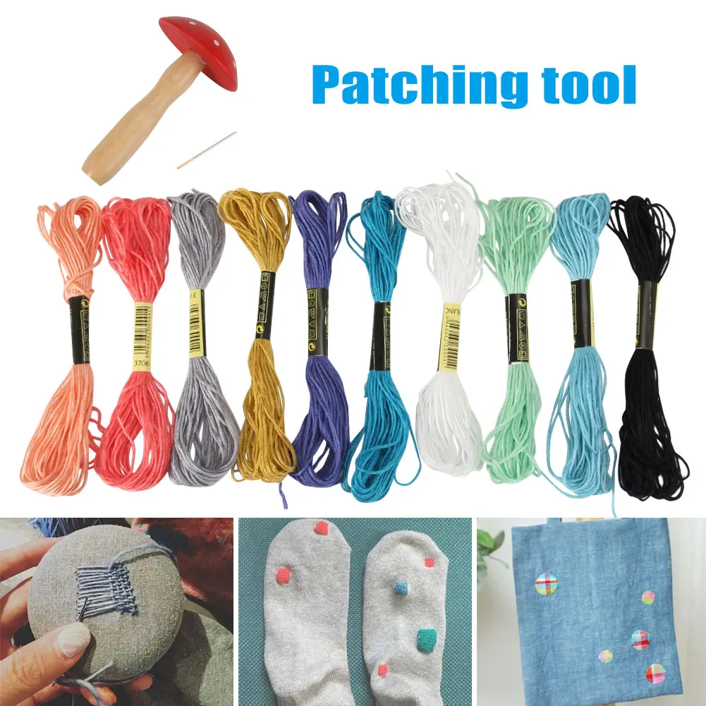 

1 Set Darning Mushroom Wood Patching Tools Socks Sewing Tools Home DIY Mending Device @LS NO20