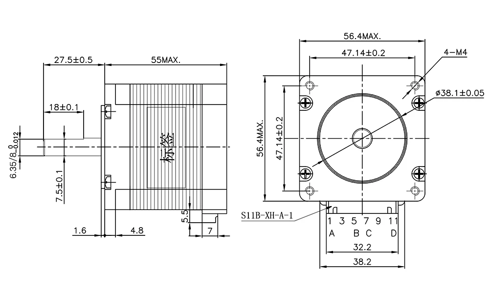 Usongshine Nema 23 23HS5628 шаговый двигатель 57 двигатель 2.8A с TB6600 4A Драйвер шагового двигателя NEMA17 23 для ЧПУ и 3D принтера