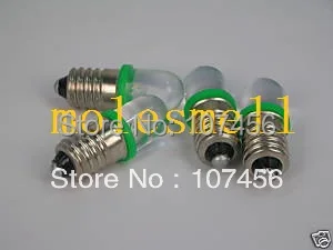Lâmpada de Luz para Lionel Frete Grátis Verde E10 6 v Led 1447 10 Pçs