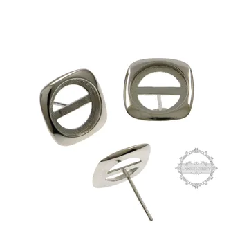 

10mm round bezel 925 sterling silver studs earrings settings DIY supplies findings 1702165