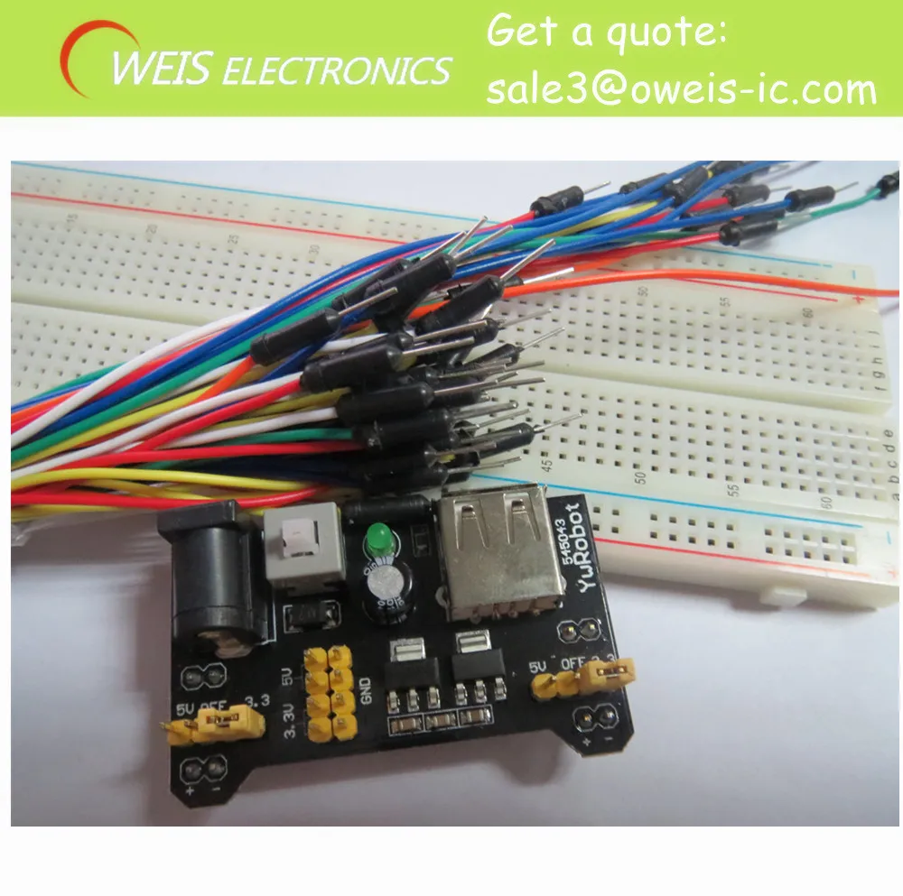 3pcs/SET MB102 Breadboard + Power Supply Module 3.3V / 5V + 830 Tie Point Breadboard Excellent