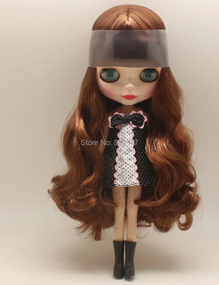 Обнаженная фигурку куклы(коричневый длинные вьющиеся волосы