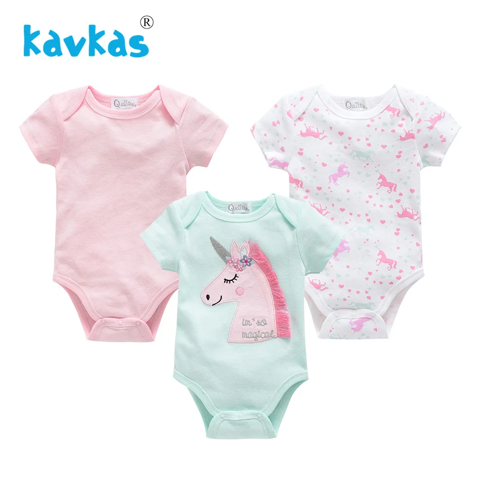 Kavkas/Одежда для маленьких девочек 3 шт./компл., зимний комбинезон с короткими рукавами, Roupa Infantile, зимний комбинезон для новорожденных, Комбинезоны для девочки, для малыша
