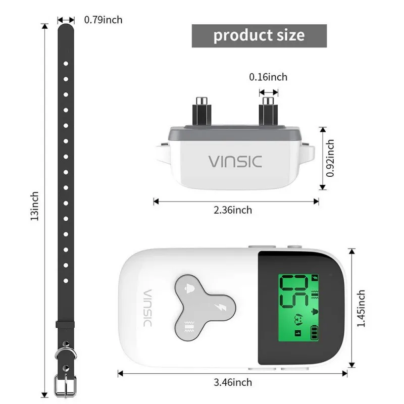 Пульт дистанционного управления кинологический Ошейник-Shock с функцией вибрации, звука анти-лай ошейник для собаки лай Управление устройств собака лает Управление