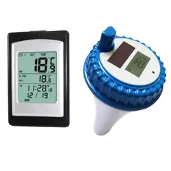 Профессиональный цифровой беспроводной термометр для плавательного бассейна с 3 каналами: Время/Будильник/календарь
